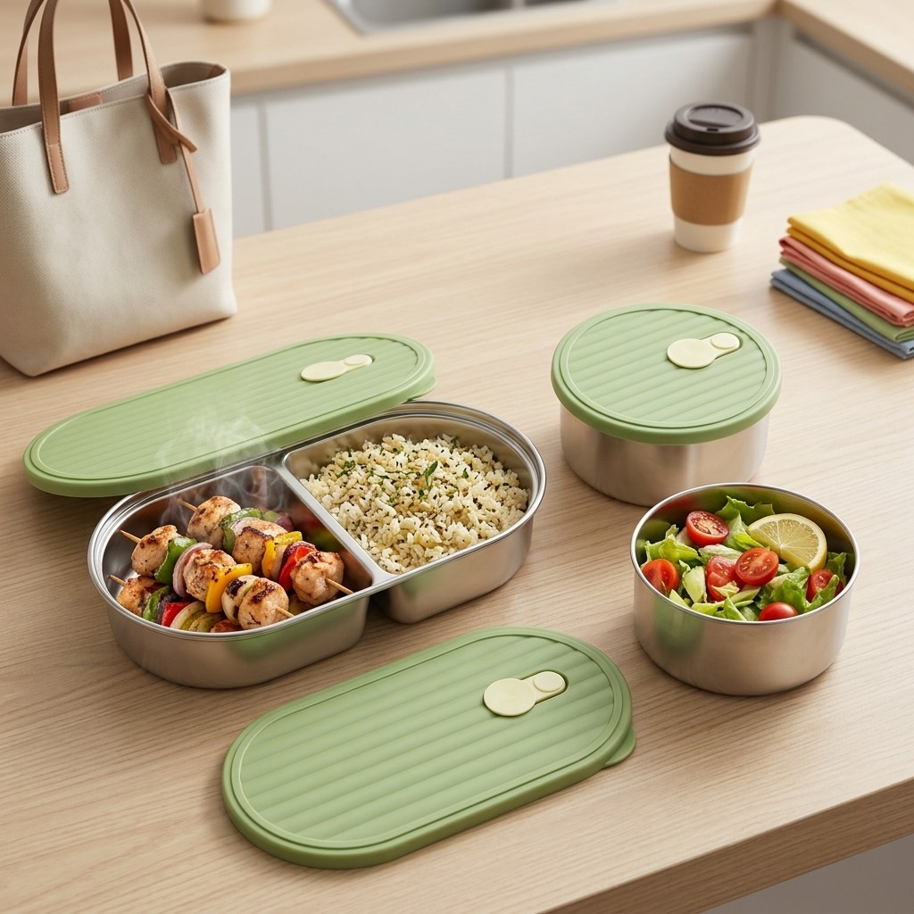 Meal Prep Dinners - Microwavable 304 Stainless Steel Lunch Box