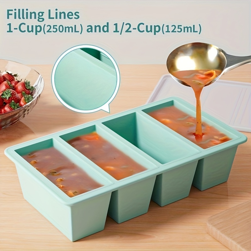 Meal Prep Dinners - 1pc Silicone Freezer Tray with Lid