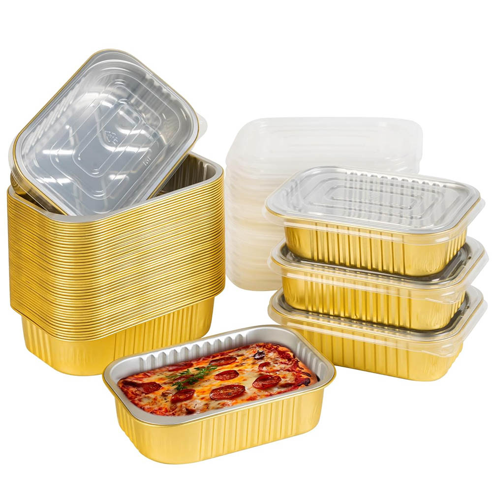 Meal Prep Dinners - Small Aluminum Pans with Lids Heavy