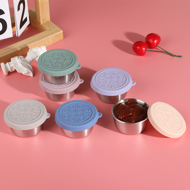 Meal Prep Recipes - 6 Mini Salad Dressing Containers, Leak-Proof