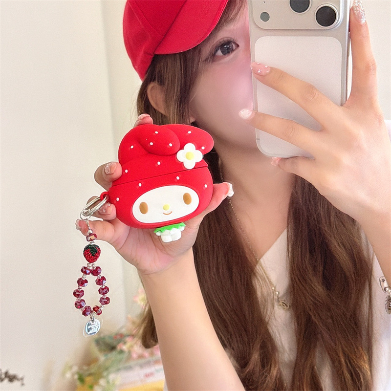 Fashion  Earphone Case Red Str - Strawberry Huller บทวิจารณ์และราคา
