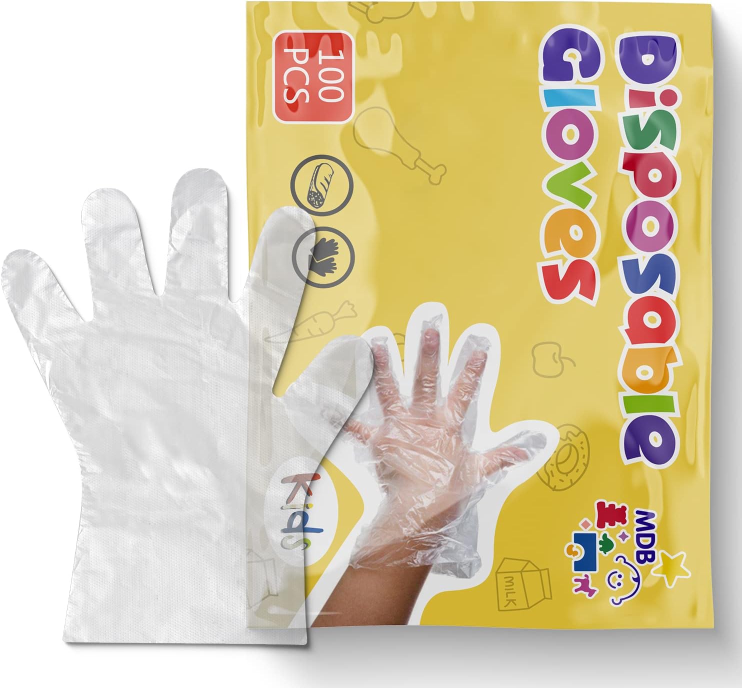 100 Pack Kids Disposable Glove - Meal Prep Dinners บทวิจารณ์และราคา