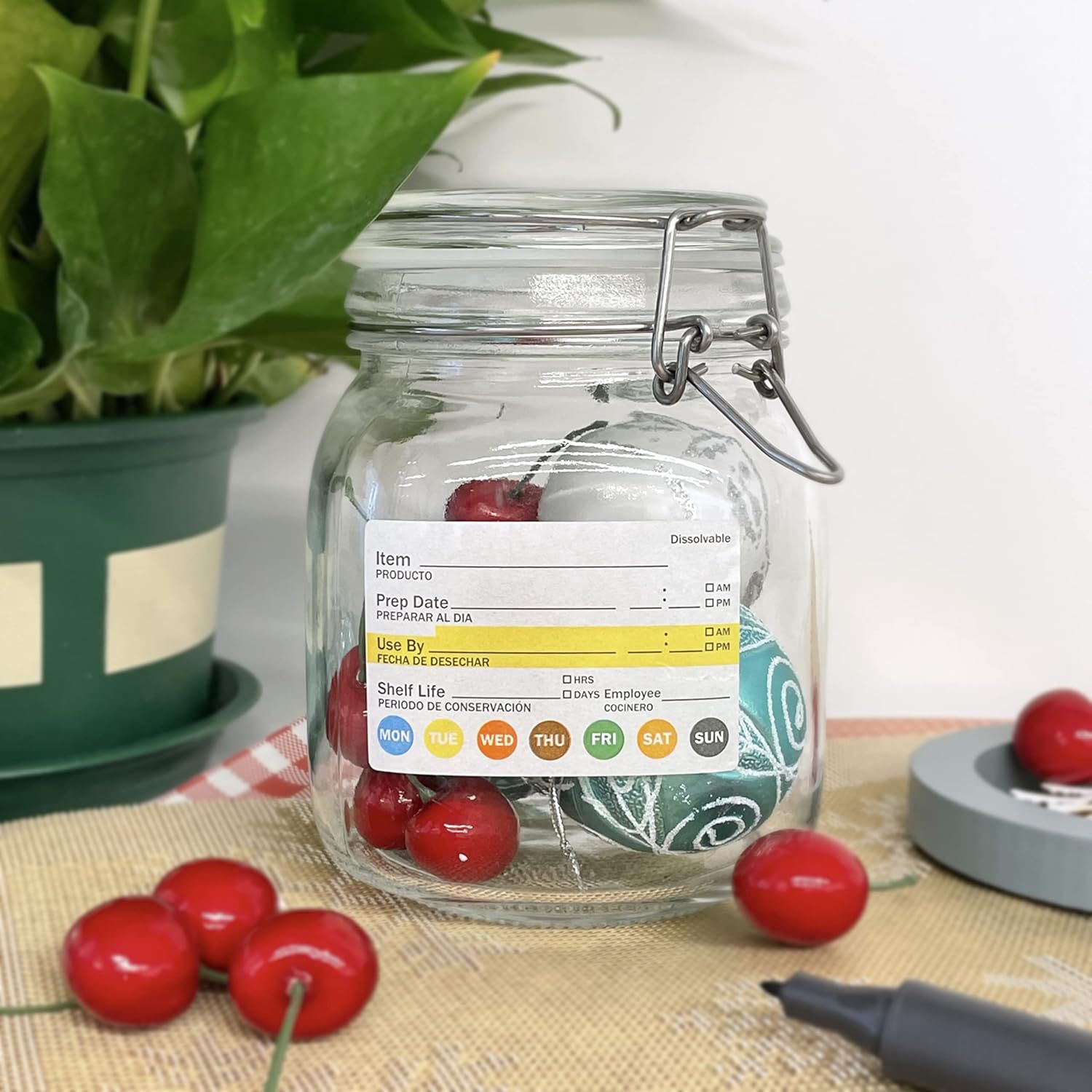250Pcs/Roll Food Date Labels W - Meal Prep Dinners บทวิจารณ์และราคา