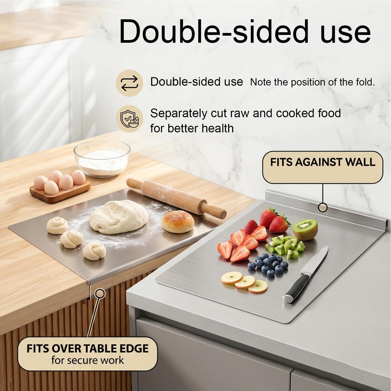 L-shaped Chopping Board Stainl - Meal Prep Dinners บทวิจารณ์และราคา