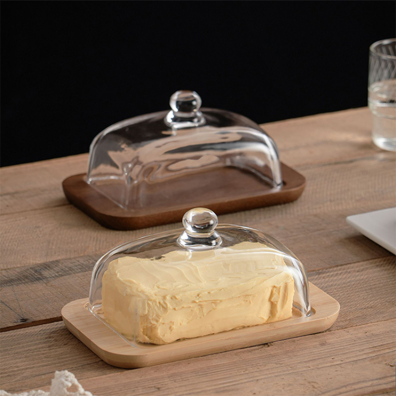 Vintage Glass Butter Dish with - Meal Prep Organizer บทวิจารณ์และราคา