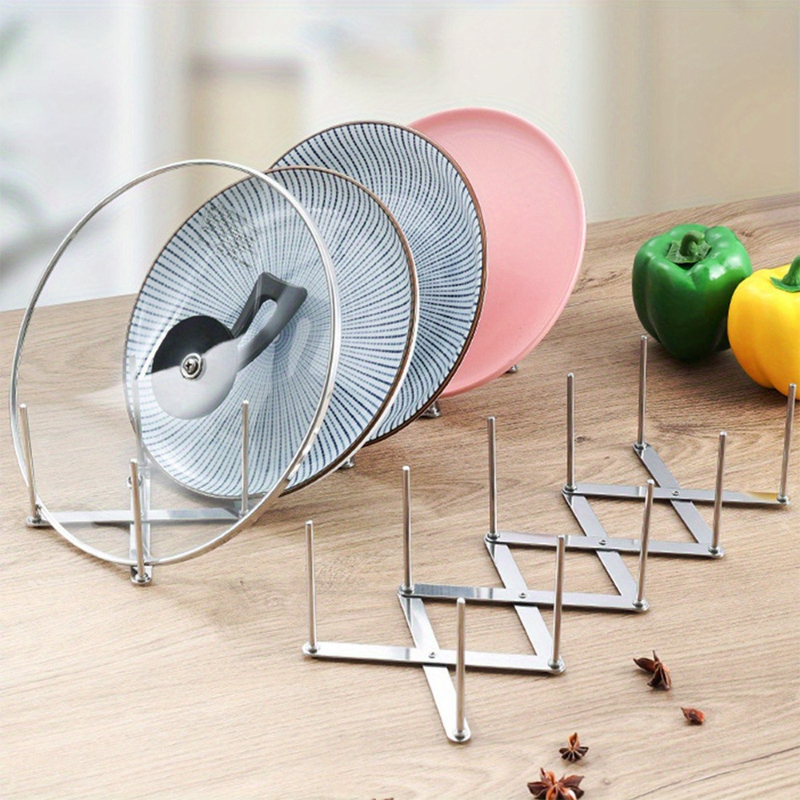 Pot Lid Rack Pan Lid Organizer - Meal Prep Organizer บทวิจารณ์และราคา