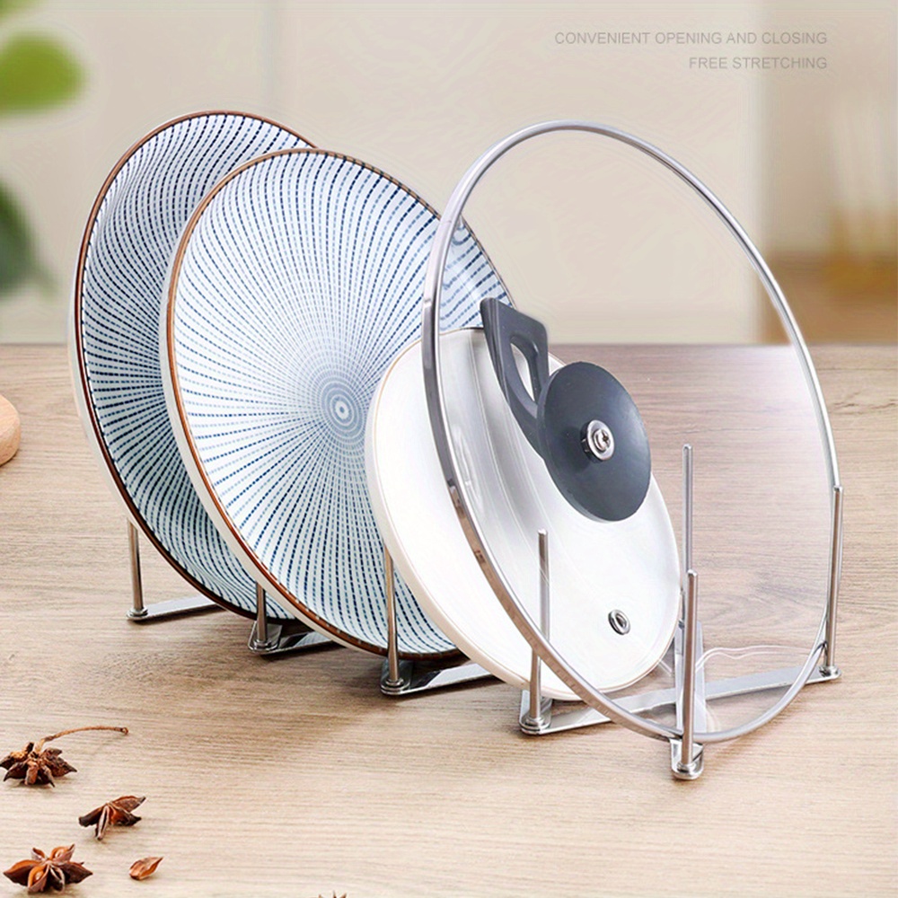 Pot Lid Rack Pan Lid Organizer - Meal Prep Organizer บทวิจารณ์และราคา