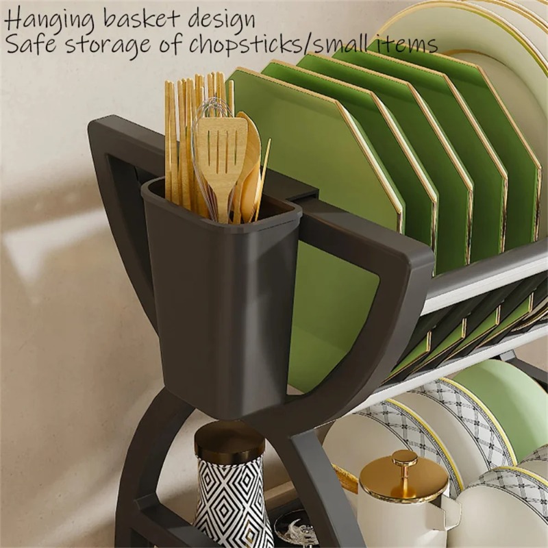 2 Tier Dish Drying Rack Kitche - Meal Prep Organizer บทวิจารณ์และราคา