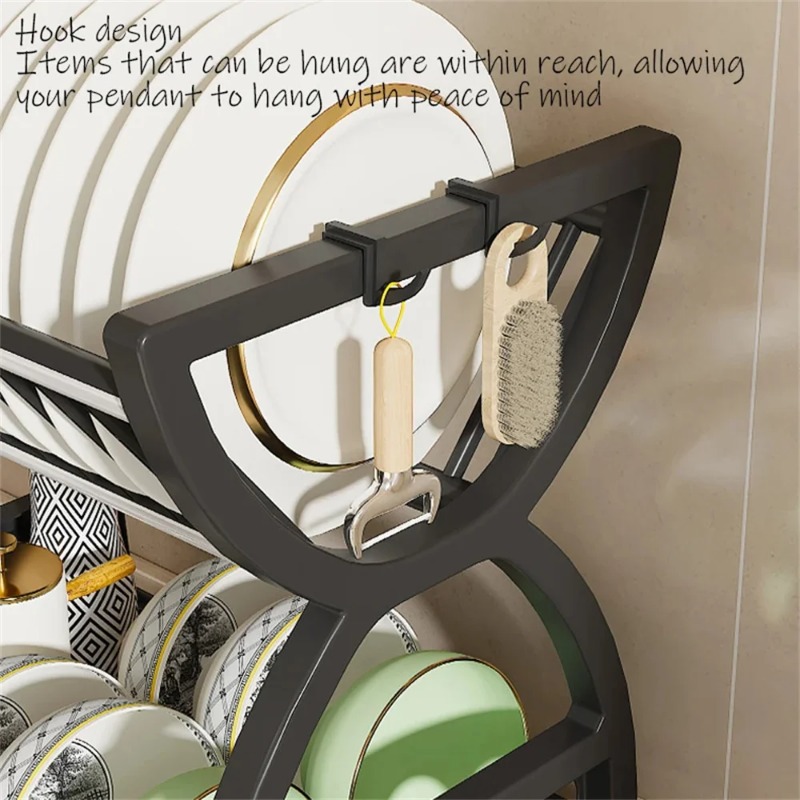2 Tier Dish Drying Rack Kitche - Meal Prep Organizer บทวิจารณ์และราคา