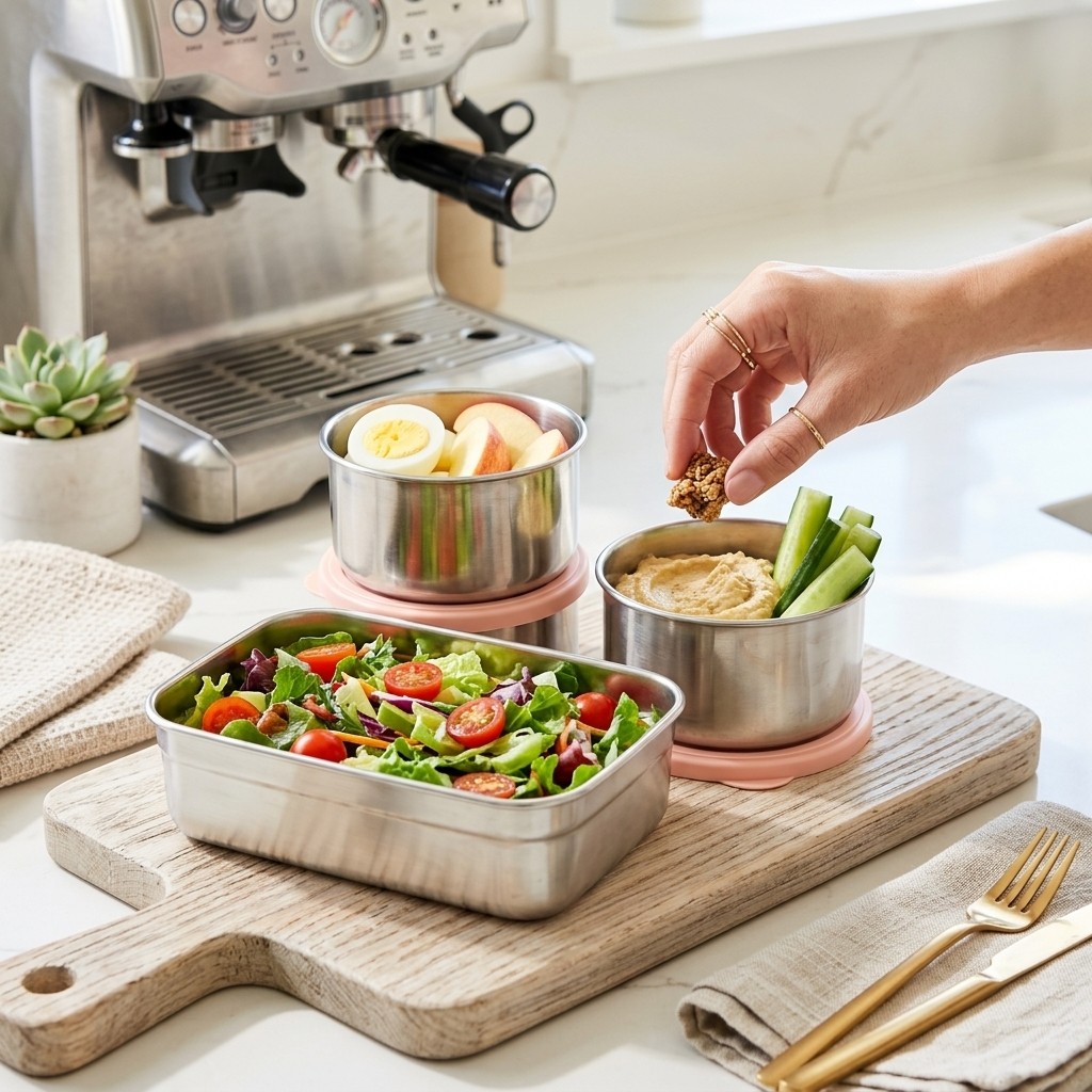 Microwave Safe 304 Stainless S - Meal Prep Dinners บทวิจารณ์และราคา