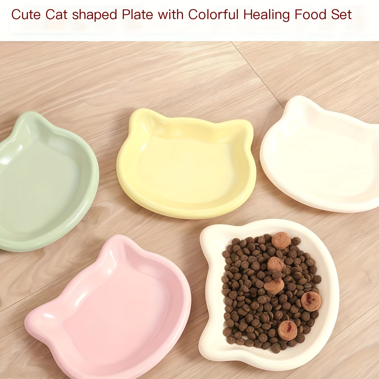 4-Color Pet Bowl Cat Food Dish - Meal Preparation บทวิจารณ์และราคา