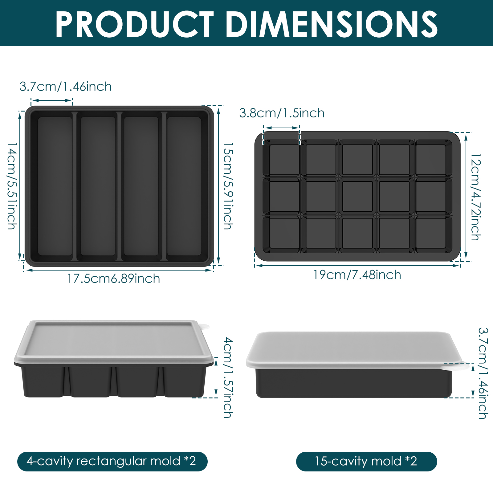 4 Pack Silicone Freezer Tray w - Meal Prep Recipes บทวิจารณ์และราคา