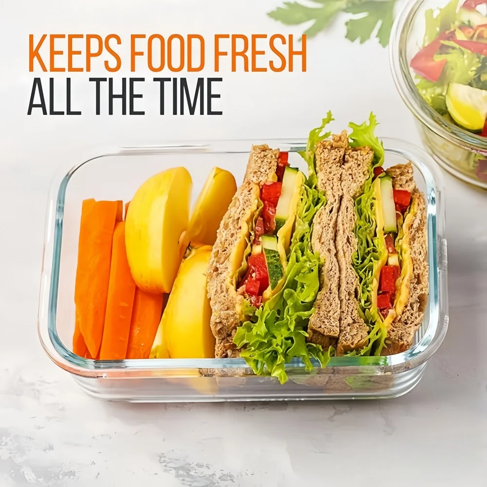 BPA-Free Glass Lunch Box Recta - Meal Prep Burrito บทวิจารณ์และราคา