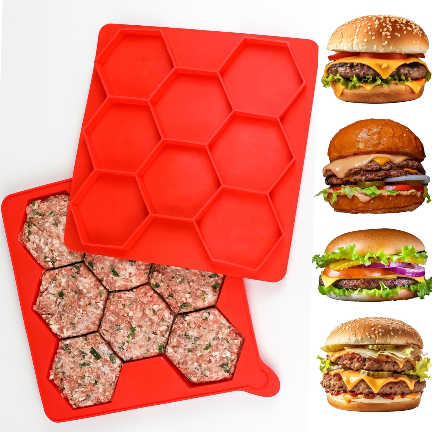 8 Hole Silicone Hamburger Pres - Meal Prep Dinners บทวิจารณ์และราคา