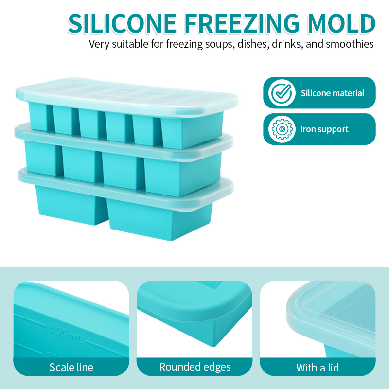 2 or 3-piece Silicone Freezer  - Meal Prep Recipes บทวิจารณ์และราคา