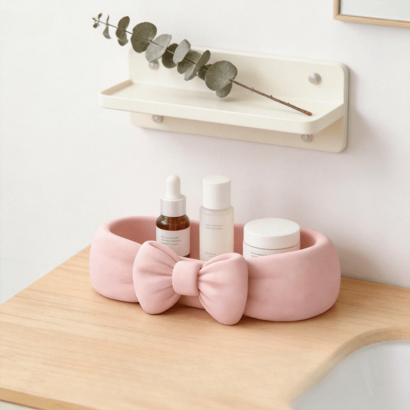 Cute Bow Shaped Makeup Organiz - Meal Prep Organizer บทวิจารณ์และราคา