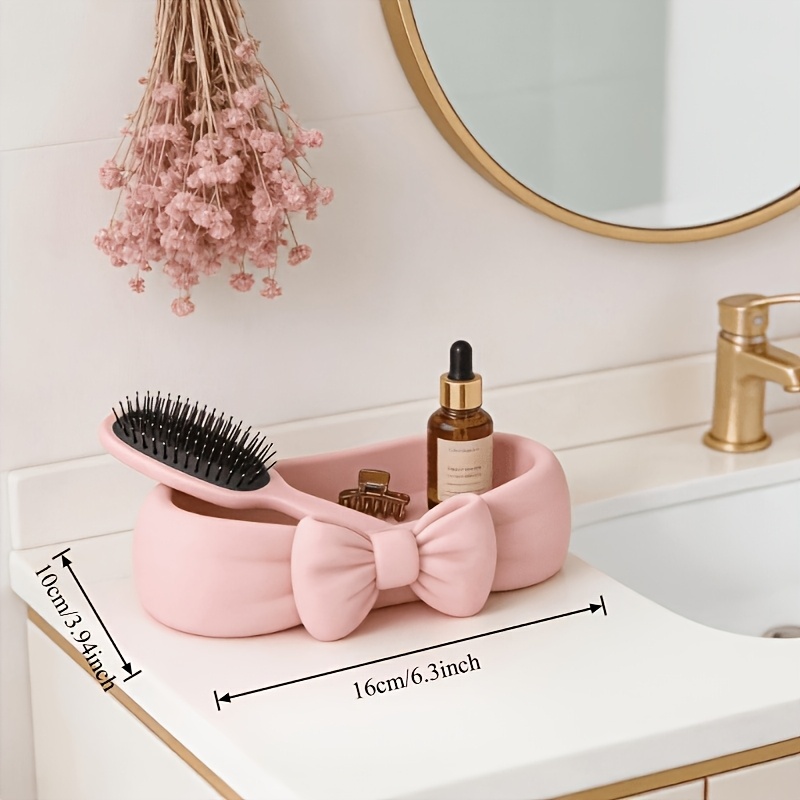 Cute Bow Shaped Makeup Organiz - Meal Prep Organizer บทวิจารณ์และราคา