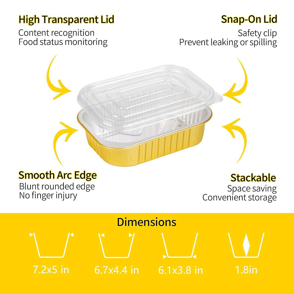 Small Aluminum Pans with Lids  - Meal Prep Dinners บทวิจารณ์และราคา