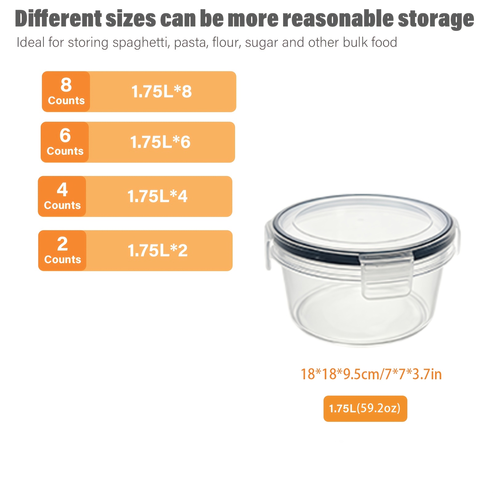 2/4/6/8 Pcs Round Fresh-Keepin - Meal Preparation บทวิจารณ์และราคา