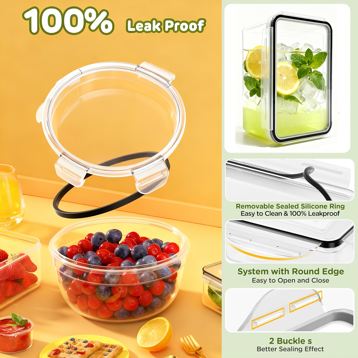 2/4/6/8 Pcs Round Fresh-Keepin - Meal Preparation บทวิจารณ์และราคา
