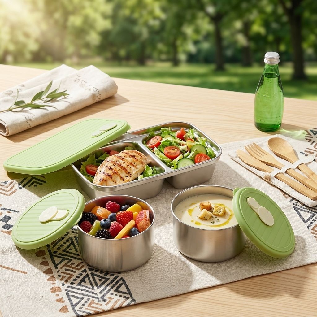 Microwave Safe 304 Stainless S - Meal Prep Dinners บทวิจารณ์และราคา