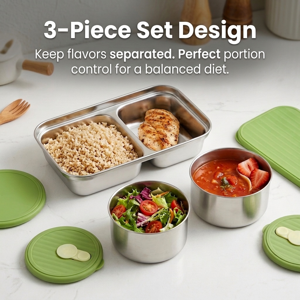 Microwave Safe 304 Stainless S - Meal Prep Dinners บทวิจารณ์และราคา