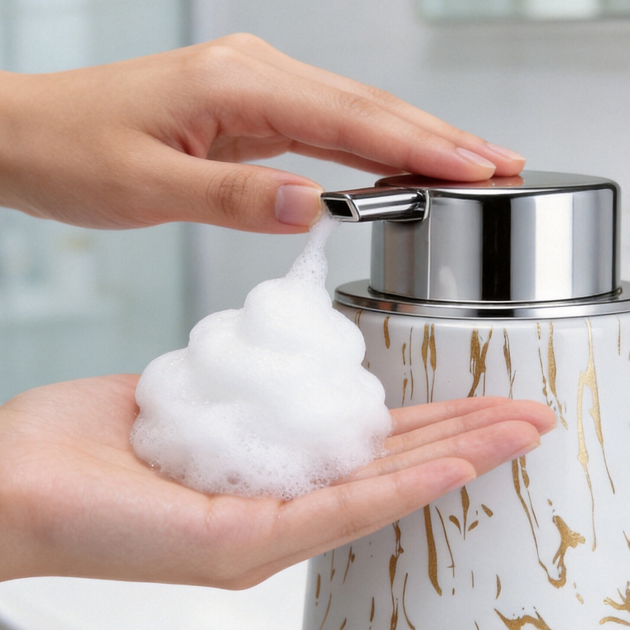 Elegant Bathroom Foam Soap Dis - Meal Prep Organizer บทวิจารณ์และราคา