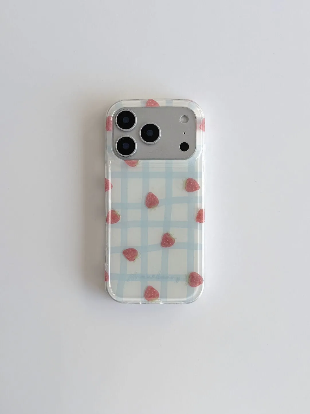 Fresh Blue Grid Pattern Strawb - Strawberry Huller บทวิจารณ์และราคา