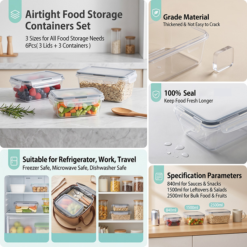 34PCS-Assorted Size Airtight F - Meal Prep Organizer บทวิจารณ์และราคา