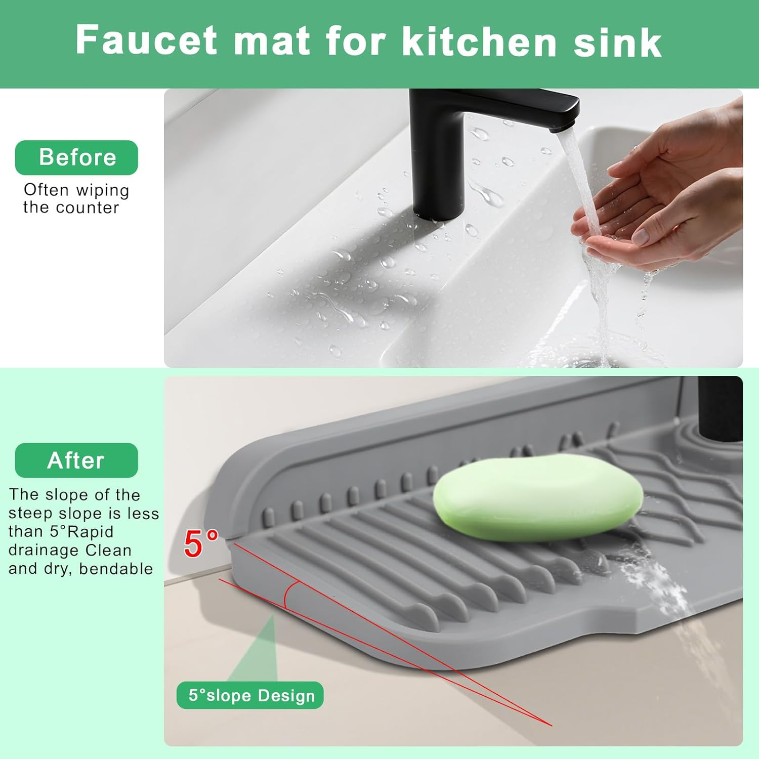 Non-slip Silicone Kitchen Drai - Meal Prep Dinners บทวิจารณ์และราคา